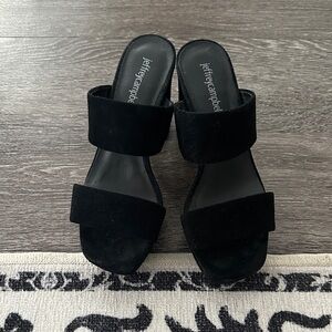 Jeffrey Campbell Black Suede Mules